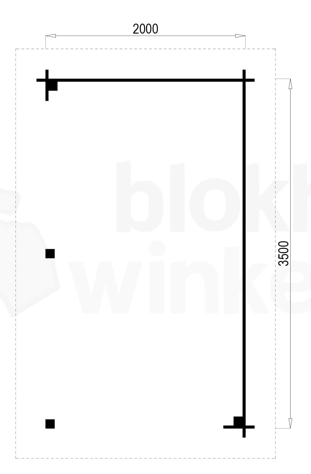 Plattegrond Prowood veranda zwolle 200x350 geïmpregneerd