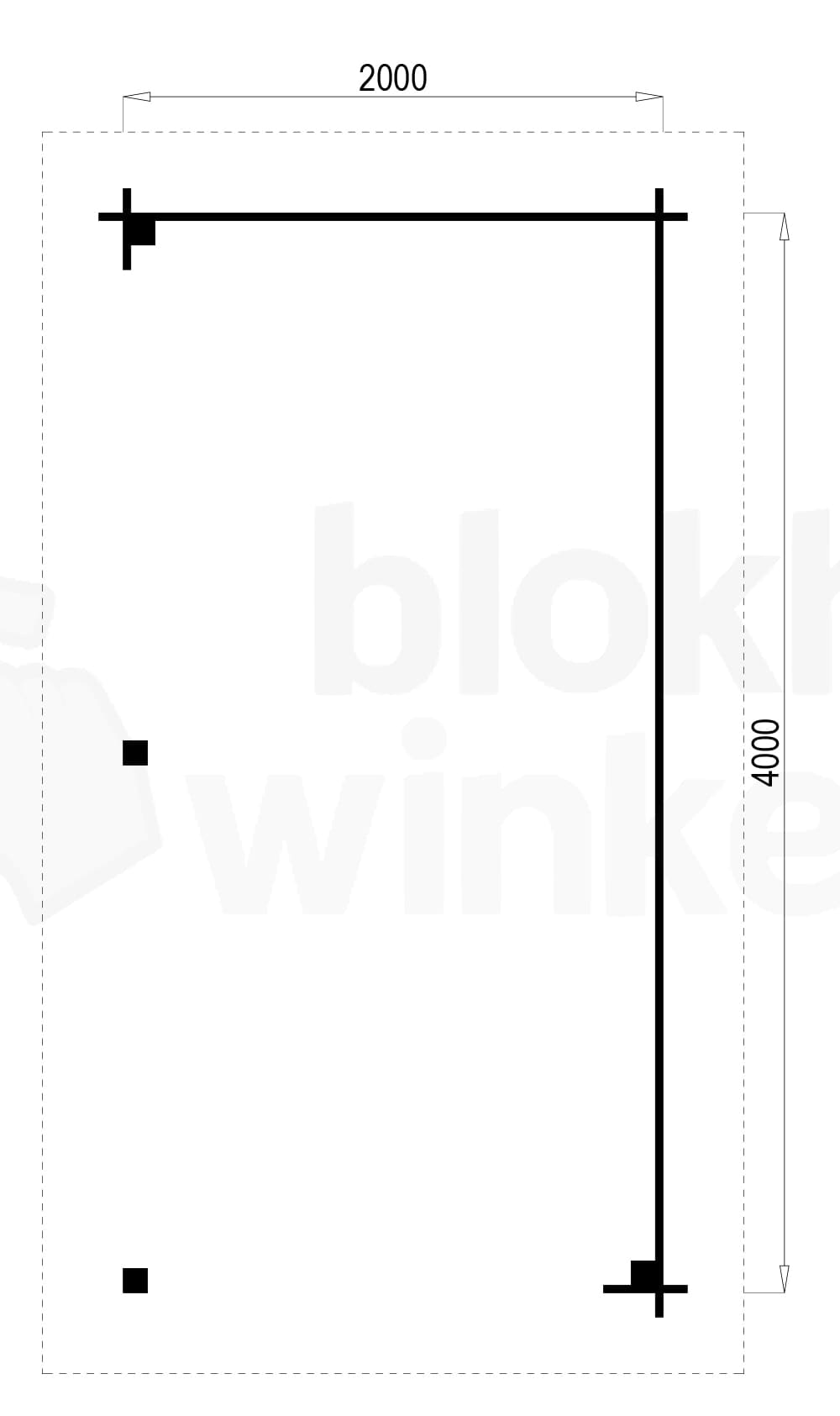 Plattegrond Prowood veranda zwolle 200x400 geïmpregneerd