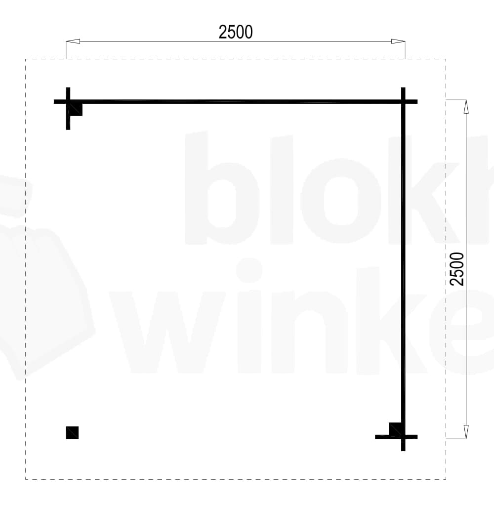 Plattegrond Prowood veranda zwolle 250x250 geïmpregneerd