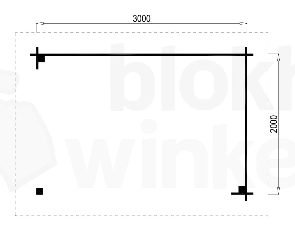 Plattegrond Prowood veranda zwolle 300x200 geïmpregneerd