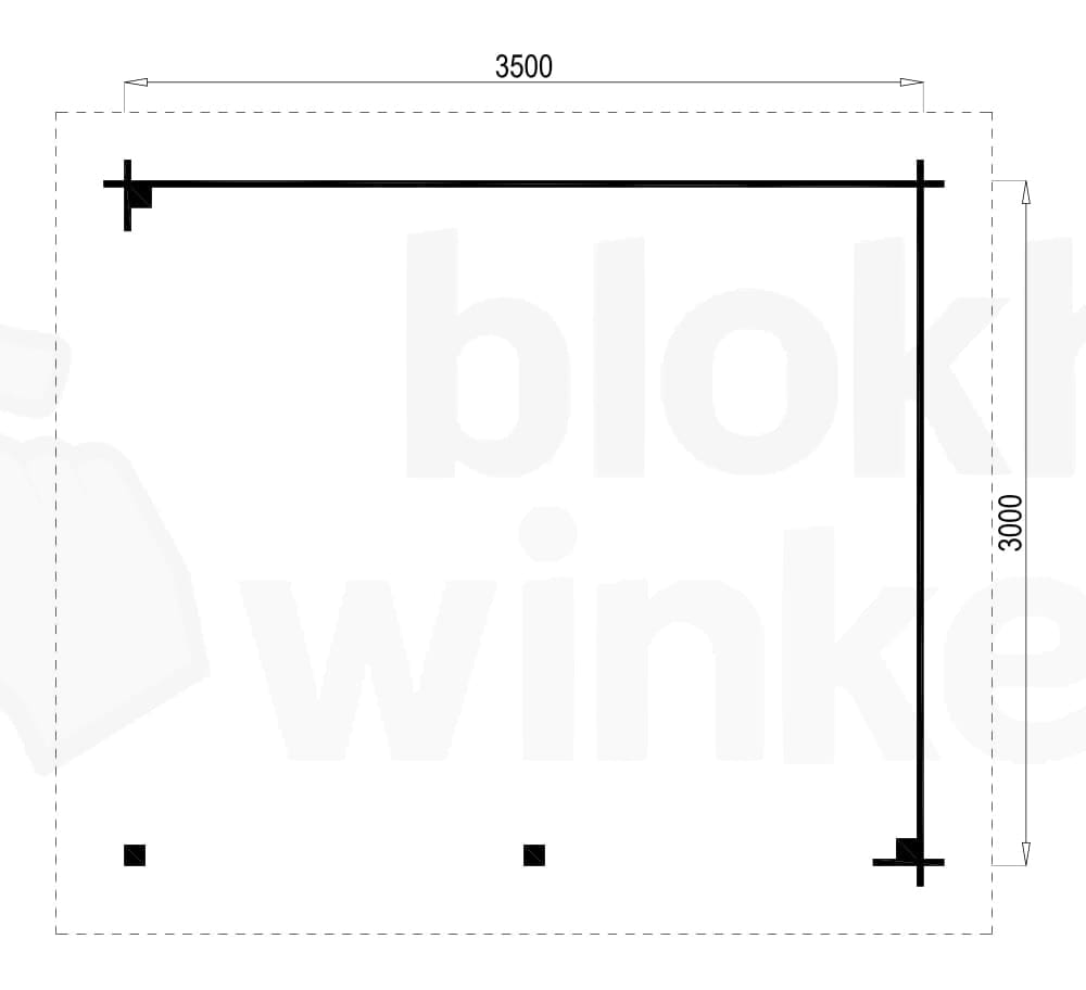 Plattegrond Prowood veranda zwolle 350x300 geïmpregneerd