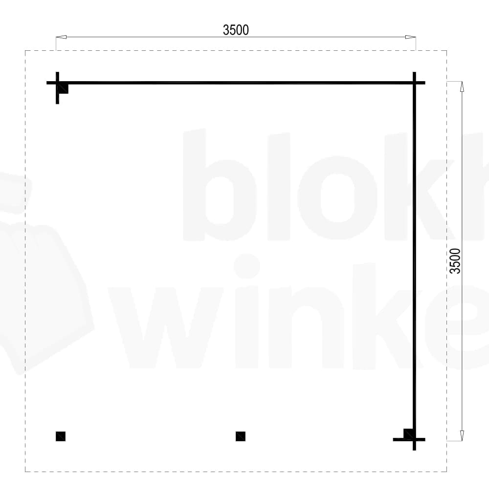 Plattegrond Prowood veranda zwolle 350x350 geïmpregneerd