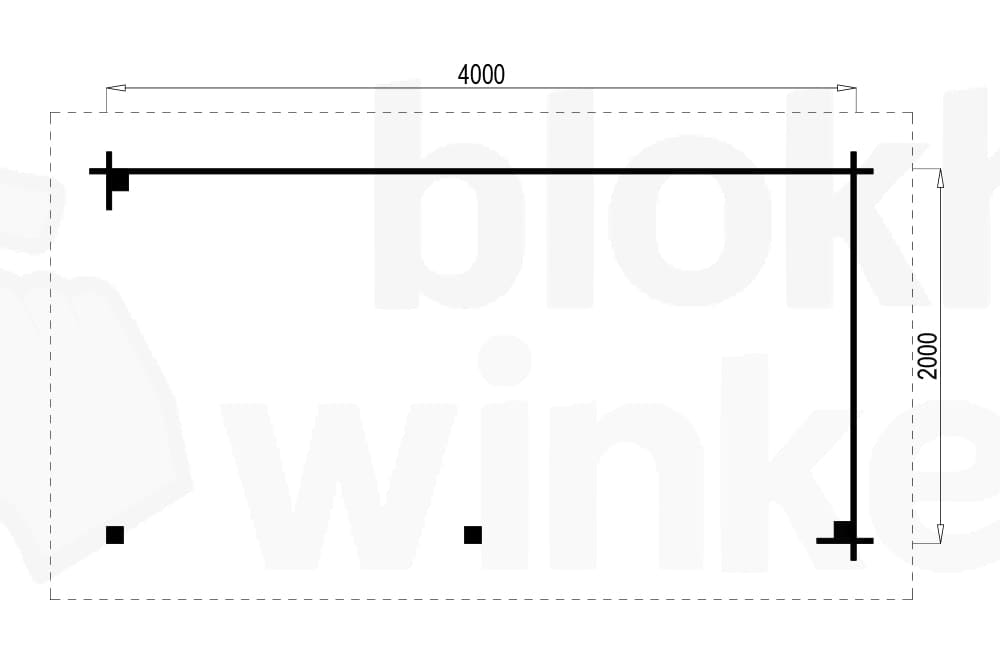 Plattegrond Prowood veranda zwolle 400x200 geïmpregneerd