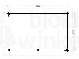 veranda Prowood veranda zwolle 400x250 geïmpregneerd - ProWood - PWZW400250-DI - 420x270