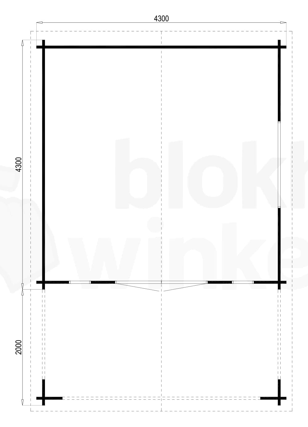blokhut Frodo geïmpregneerd - Tuindeco - 40.0784-DI - 430x430
