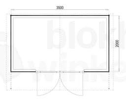 Plattegrond Woodford houtskeletbouw tuinhuis Atlanta 350x200