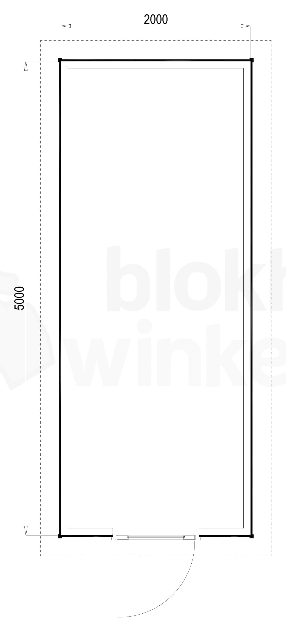 Plattegrond Richmond Douglas 200x500