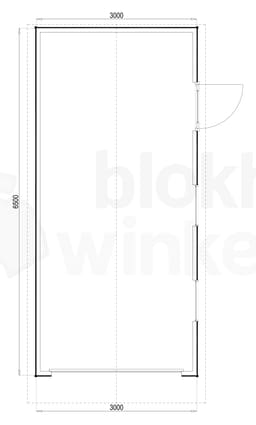 Plattegrond Woodford houtskeletbouw garage Birmingham 300x650