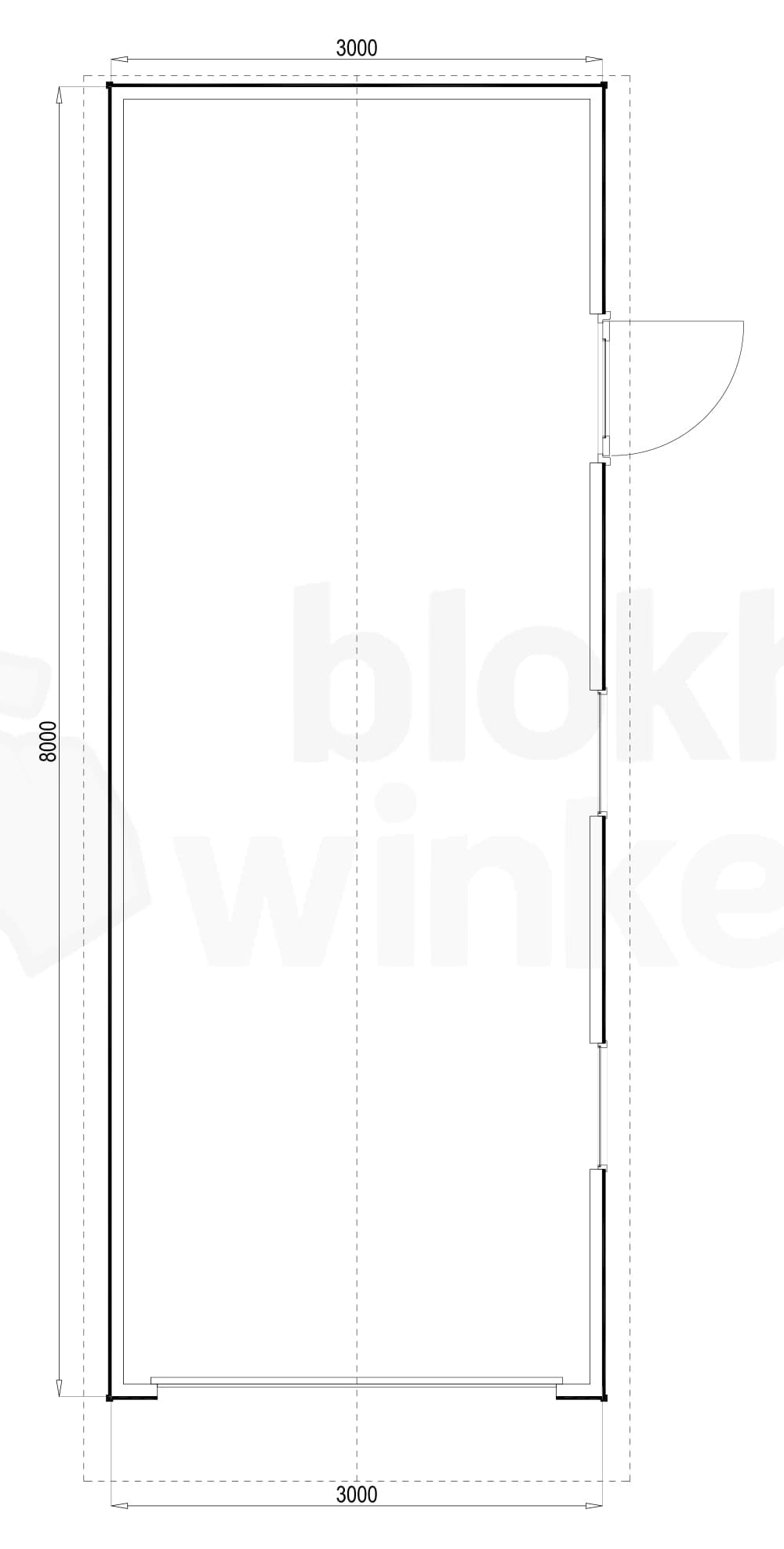 Plattegrond Birmingham 300x800