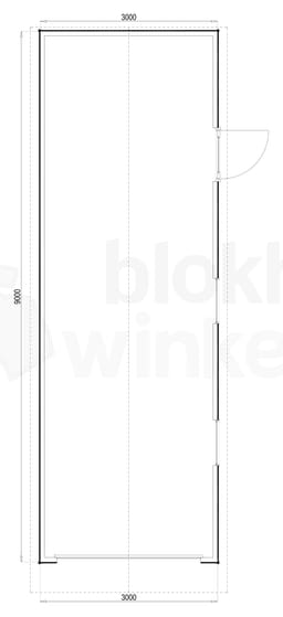Plattegrond Woodford houtskeletbouw garage Birmingham 300x900
