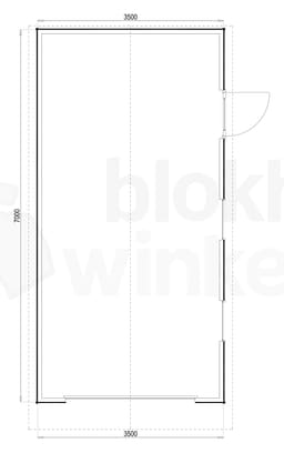 Plattegrond Woodford houtskeletbouw garage Birmingham 350x700