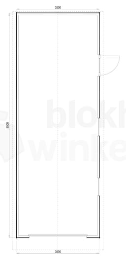 Plattegrond Woodford houtskeletbouw garage Birmingham 350x950