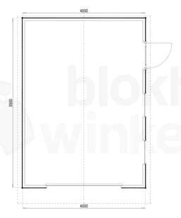 Plattegrond Woodford houtskeletbouw garage Birmingham 400x550