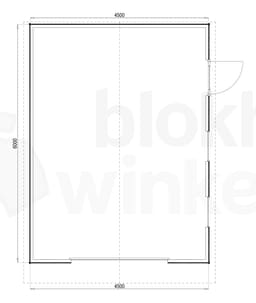 Plattegrond Woodford houtskeletbouw garage Birmingham 450x600