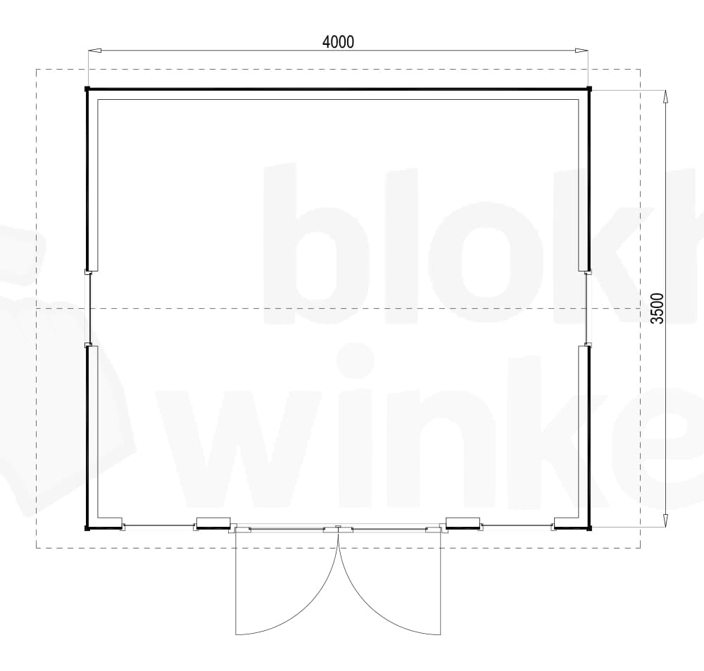 Plattegrond Burlington 400x350