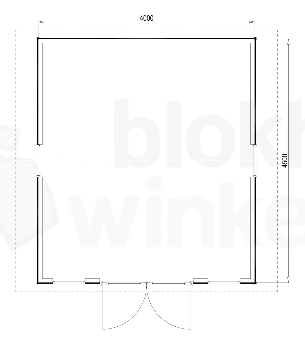Plattegrond Burlington 400x450