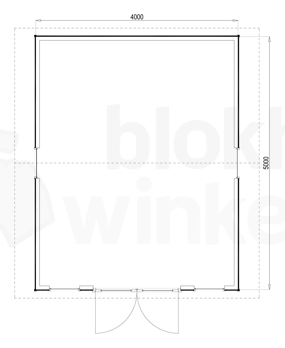 Plattegrond Burlington 400x500