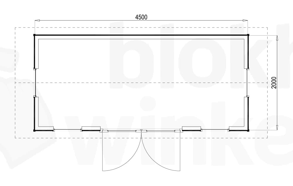 Plattegrond Burlington 450x200