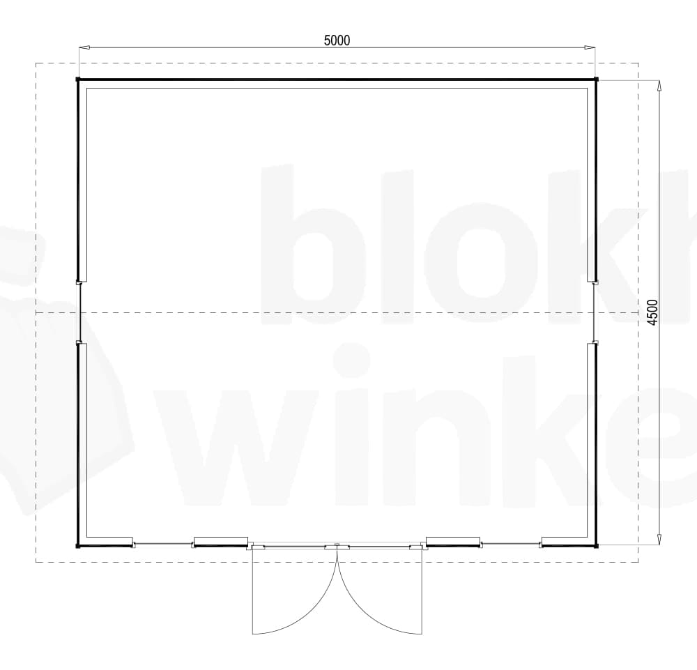 Plattegrond Burlington 500x450