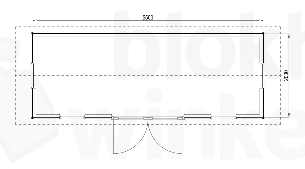 Plattegrond Burlington 550x200