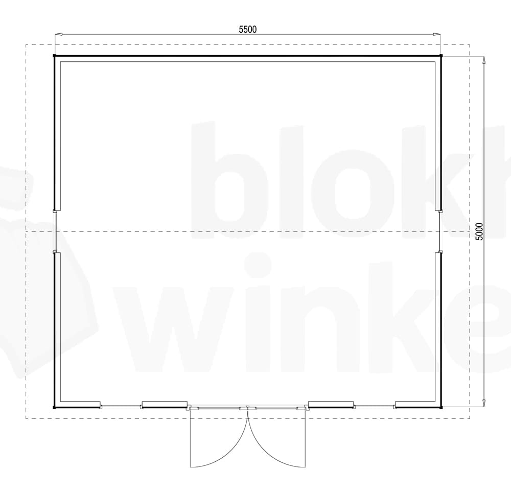 Plattegrond Burlington 550x500
