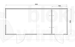 Plattegrond Woodford houtskeletbouw tuinhuis Cardiff 600x250