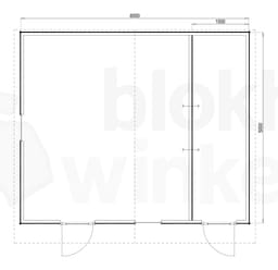 Plattegrond Woodford houtskeletbouw tuinhuis Cardiff 600x500
