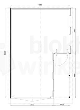 Plattegrond Woodford houtskeletbouw garage Huntsville 400x600