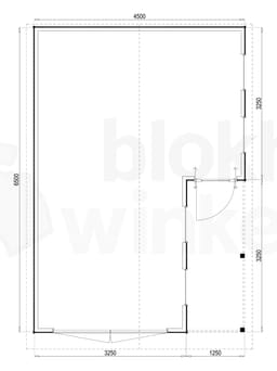 Plattegrond Woodford houtskeletbouw garage Huntsville 450x650