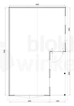 Plattegrond Woodford houtskeletbouw garage Huntsville 450x700