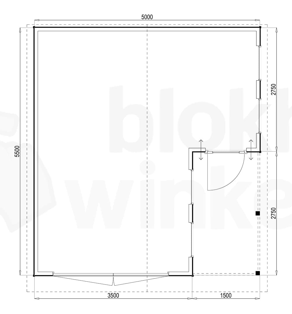 Plattegrond Huntsville 500x550