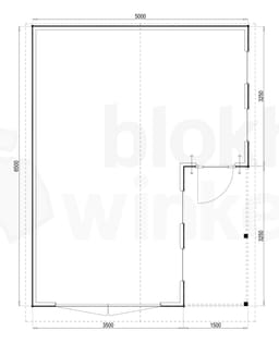 Plattegrond Woodford houtskeletbouw garage Huntsville 500x650