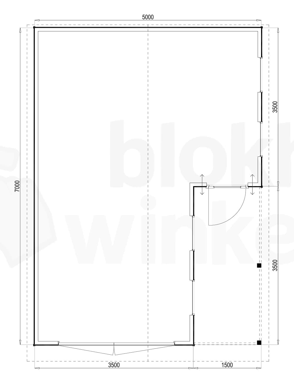 Plattegrond Huntsville 500x700