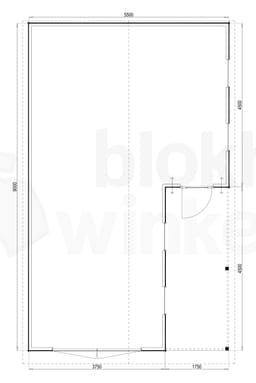 Plattegrond Woodford houtskeletbouw garage Huntsville 550x900