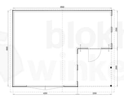 Plattegrond Woodford houtskeletbouw garage Huntsville 650x500