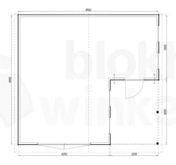 Plattegrond Woodford houtskeletbouw garage Huntsville 650x600