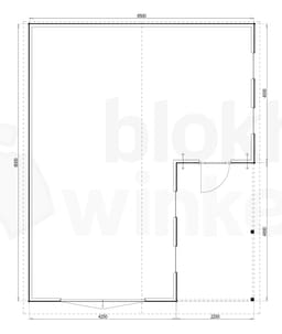 Plattegrond Woodford houtskeletbouw garage Huntsville 650x800