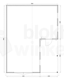Plattegrond Woodford houtskeletbouw garage Huntsville 650x850