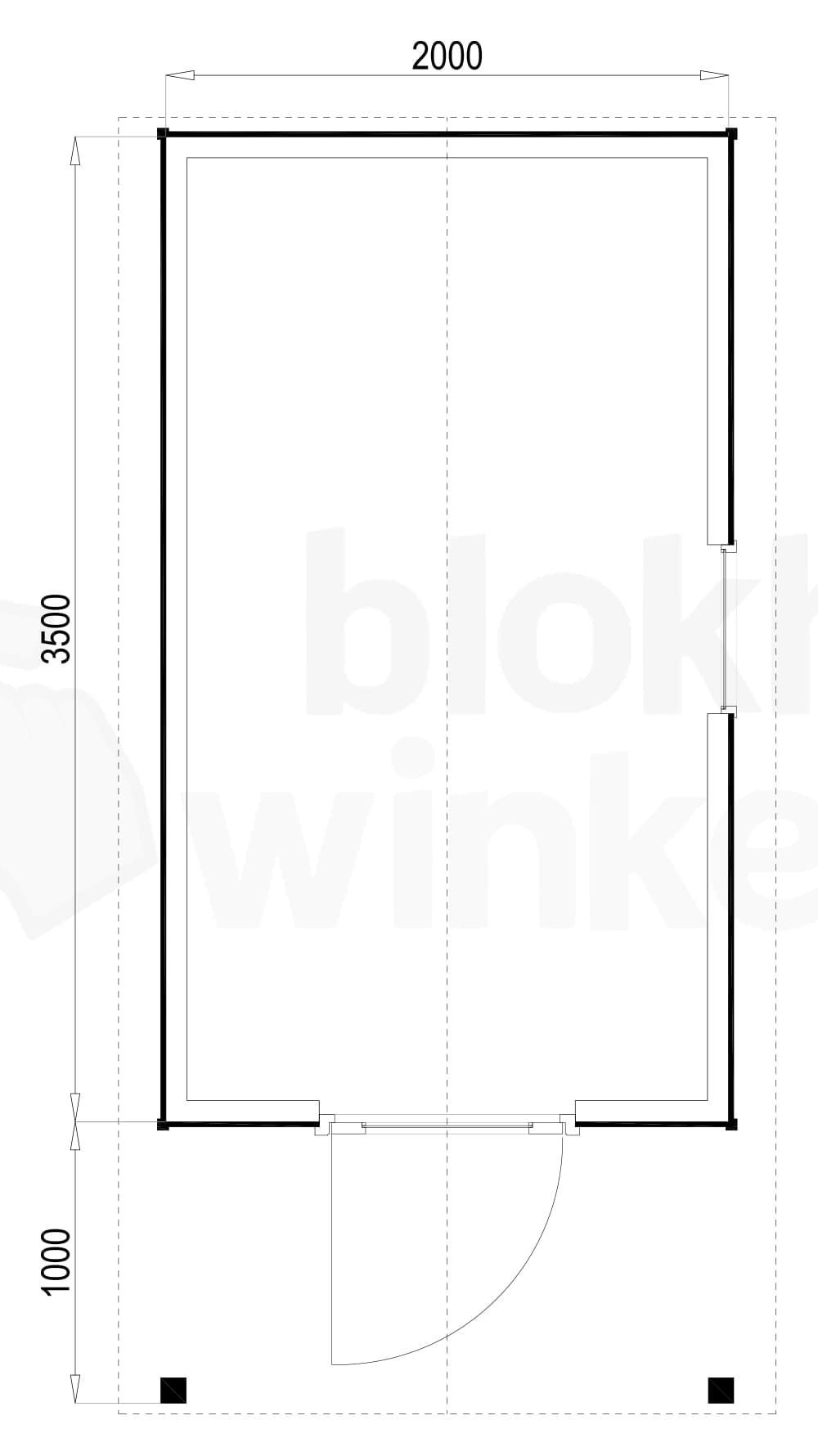 Plattegrond Lexington 200x350