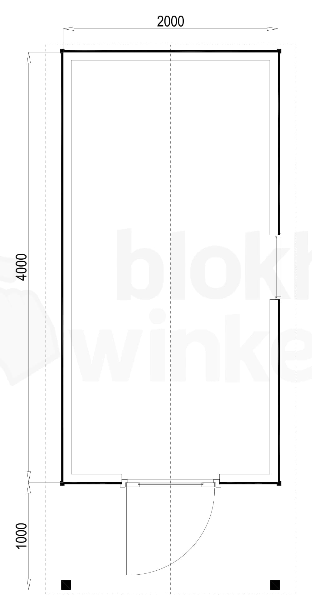 Plattegrond Lexington 200x400