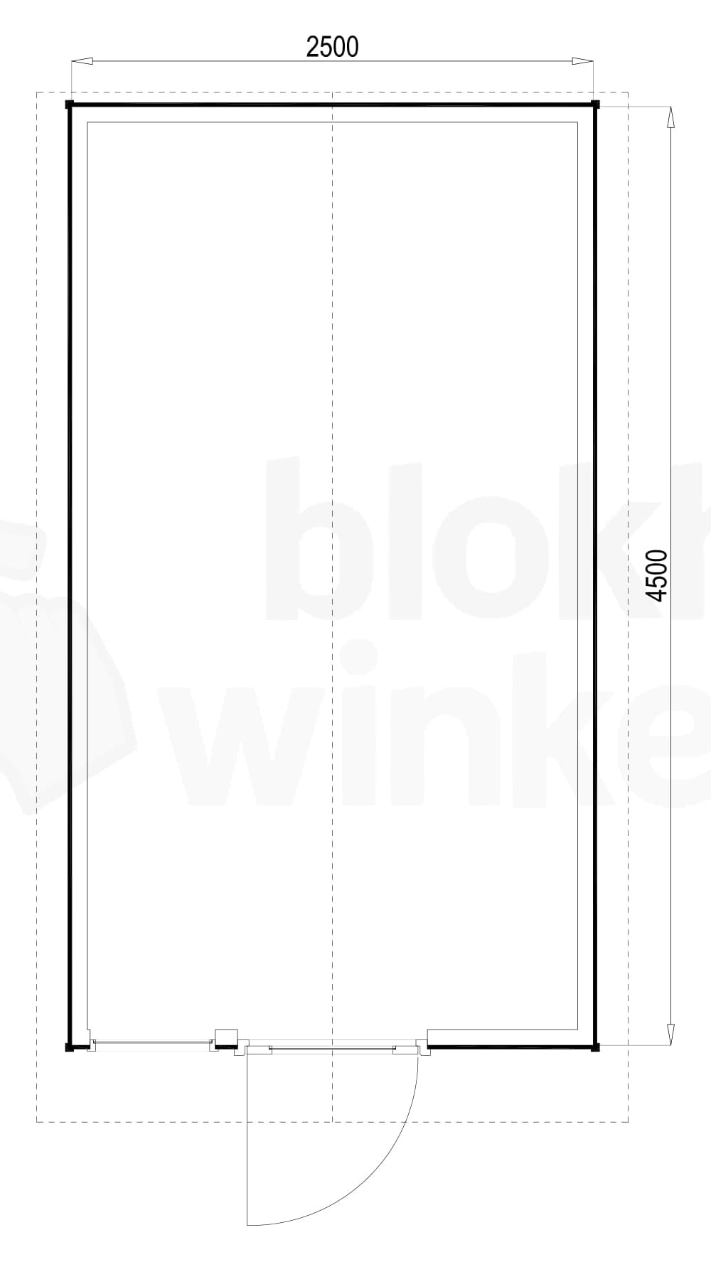 Plattegrond Portland 250x450