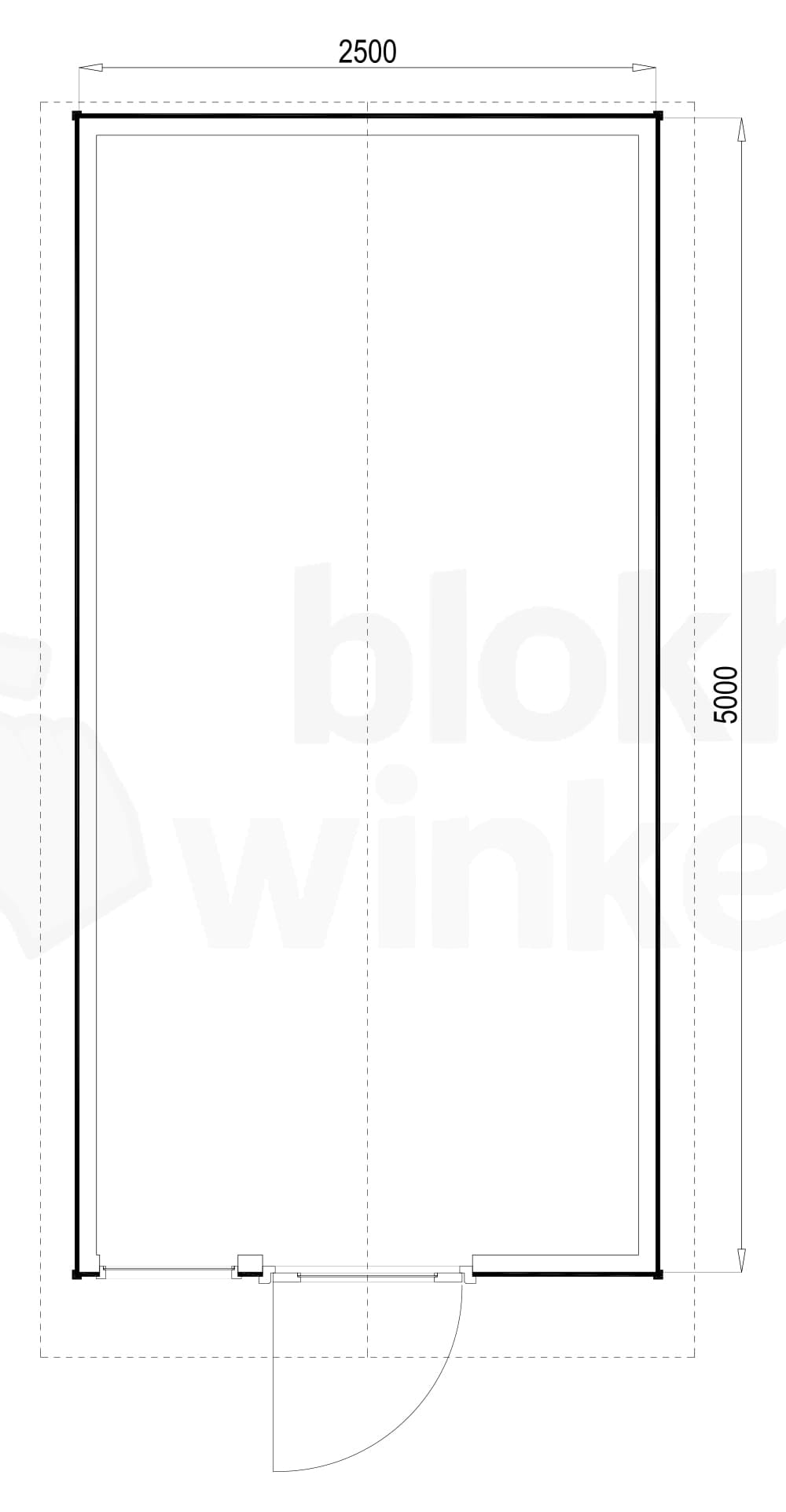 Plattegrond Portland 250x500