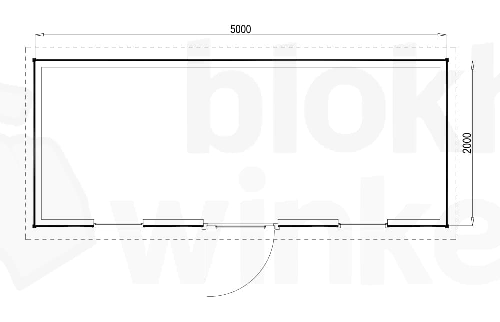 Plattegrond Prescott 500x200