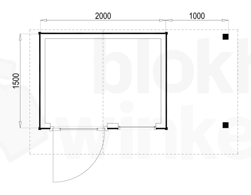 Plattegrond Rockford 200x150