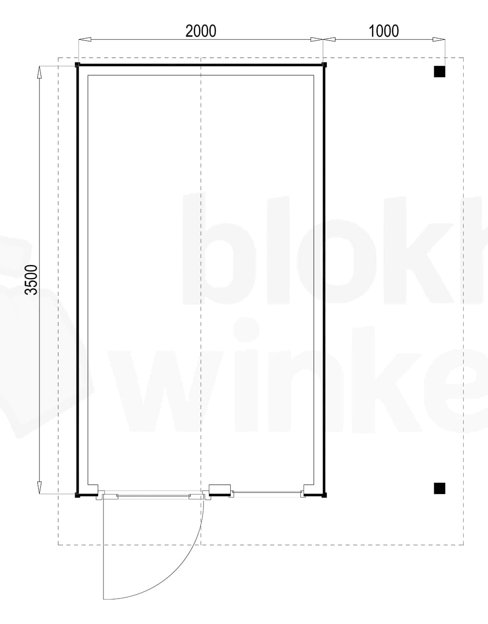 Plattegrond Rockford 200x350