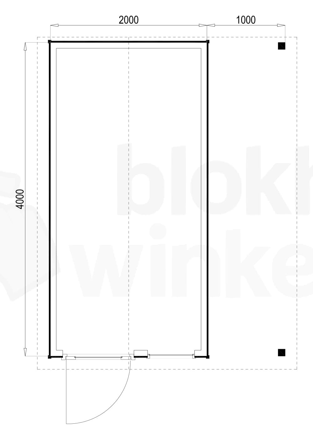 Plattegrond Rockford 200x400