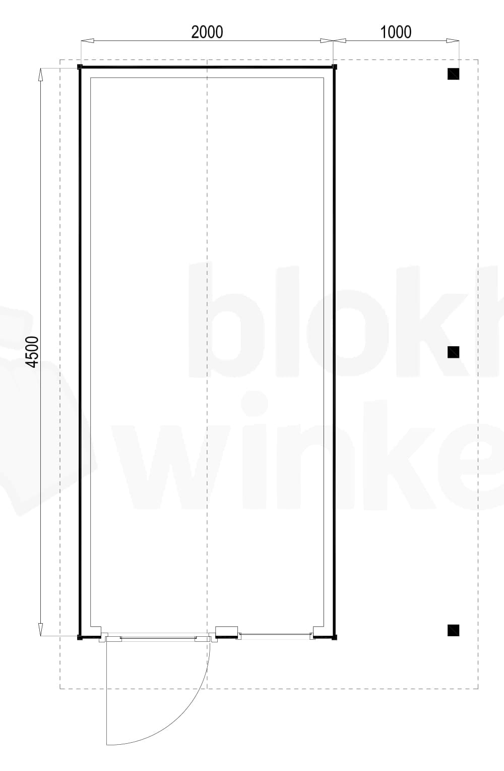 Plattegrond Rockford 200x450