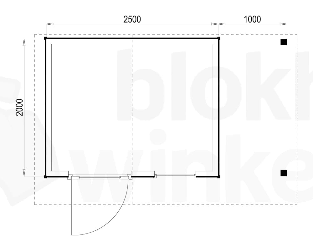 Plattegrond Rockford 250x200