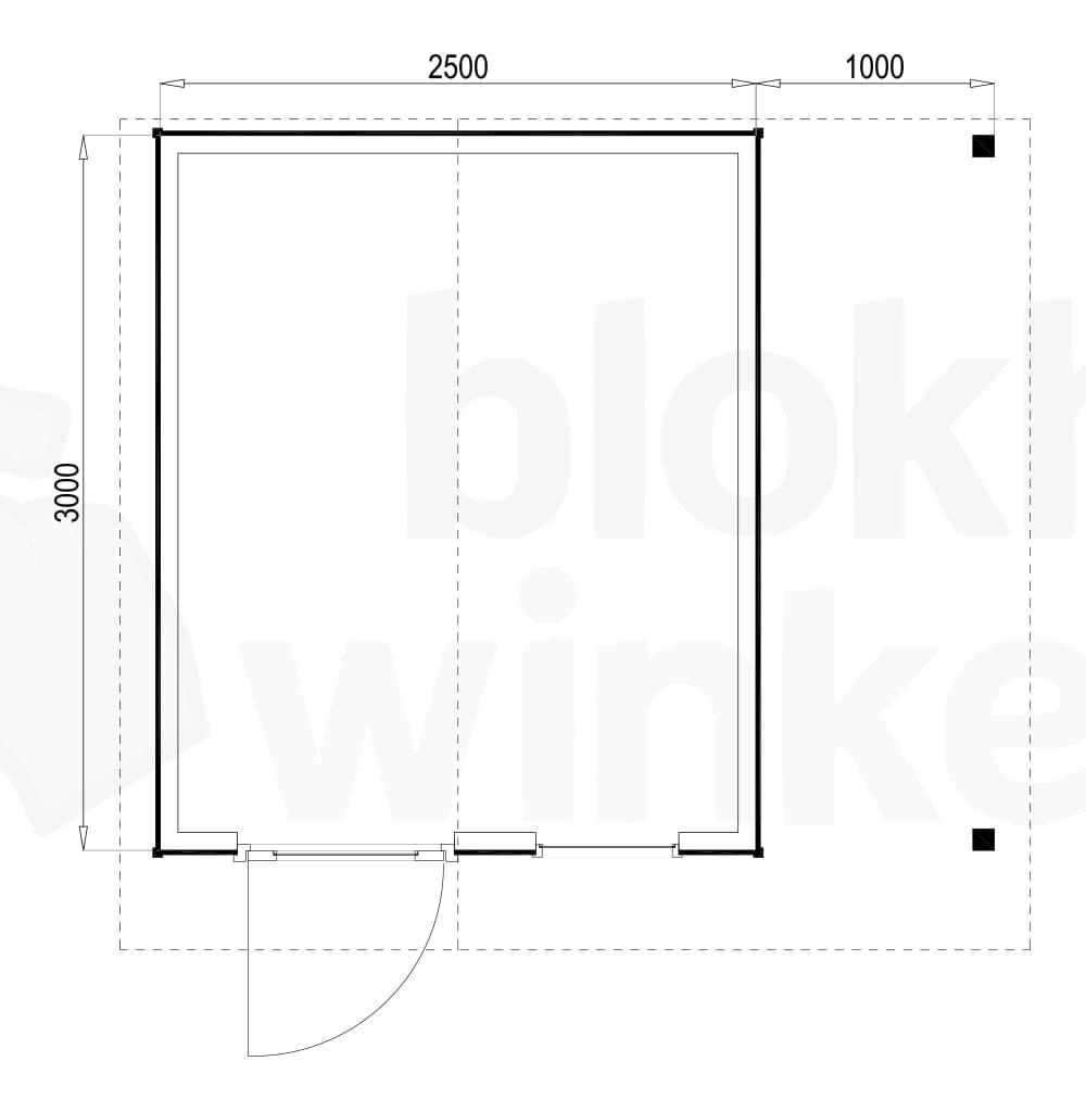 Plattegrond Rockford 250x300