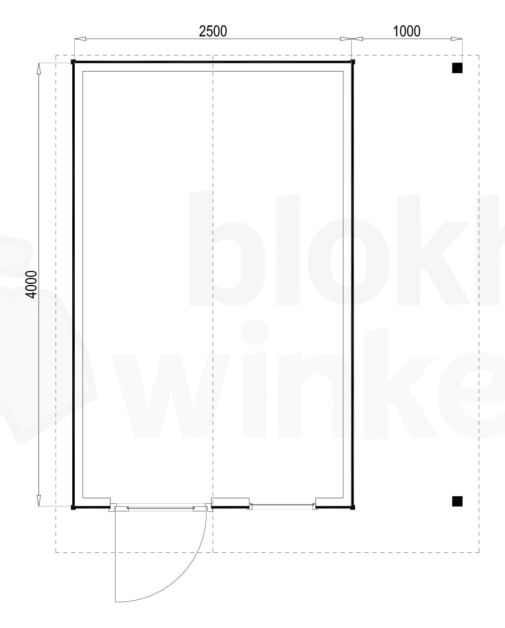 Plattegrond Rockford 250x400